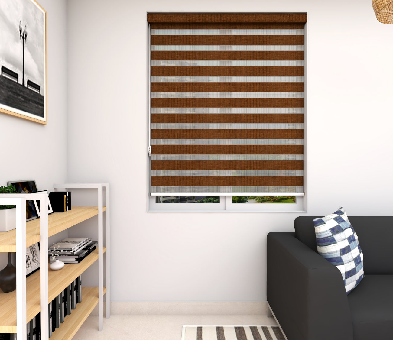 Zebra Blinds - Bentely Brown