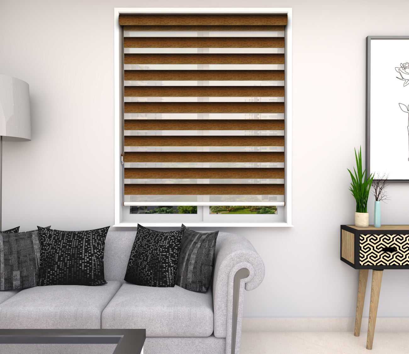Zebra Blinds - Paro Chocolate