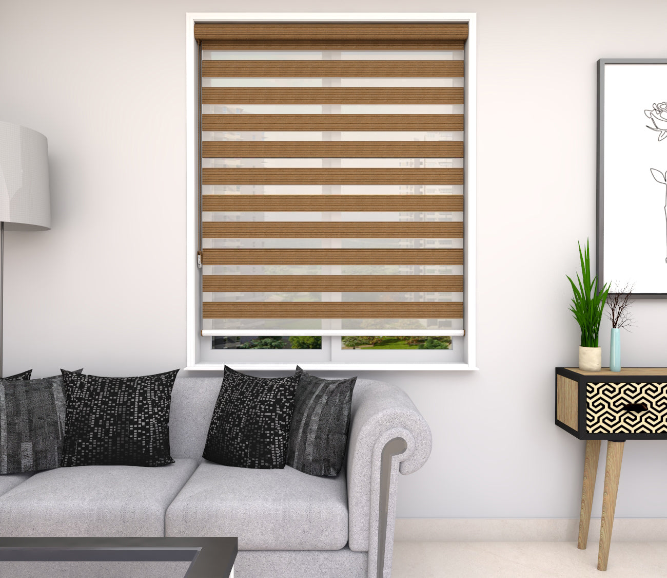 Zebra Blinds - Polo Cherry