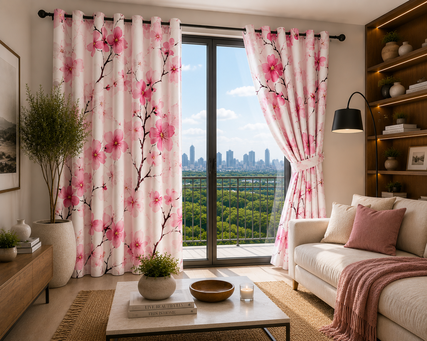 Printed Curtains Floral 001