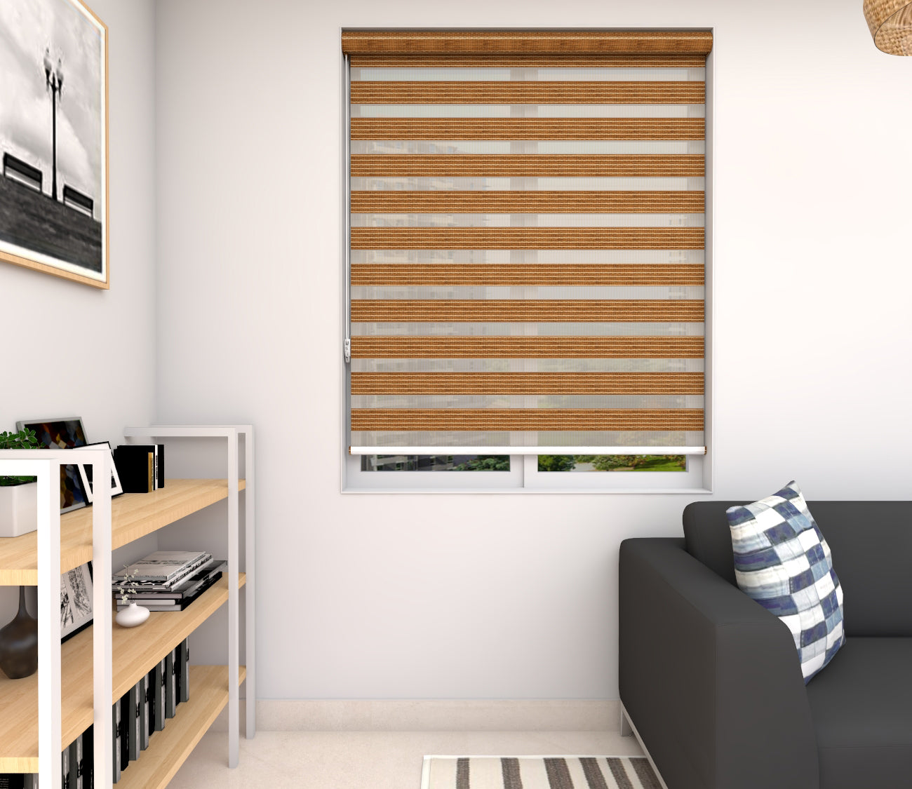 Zebra Blinds - Ropeline Brown