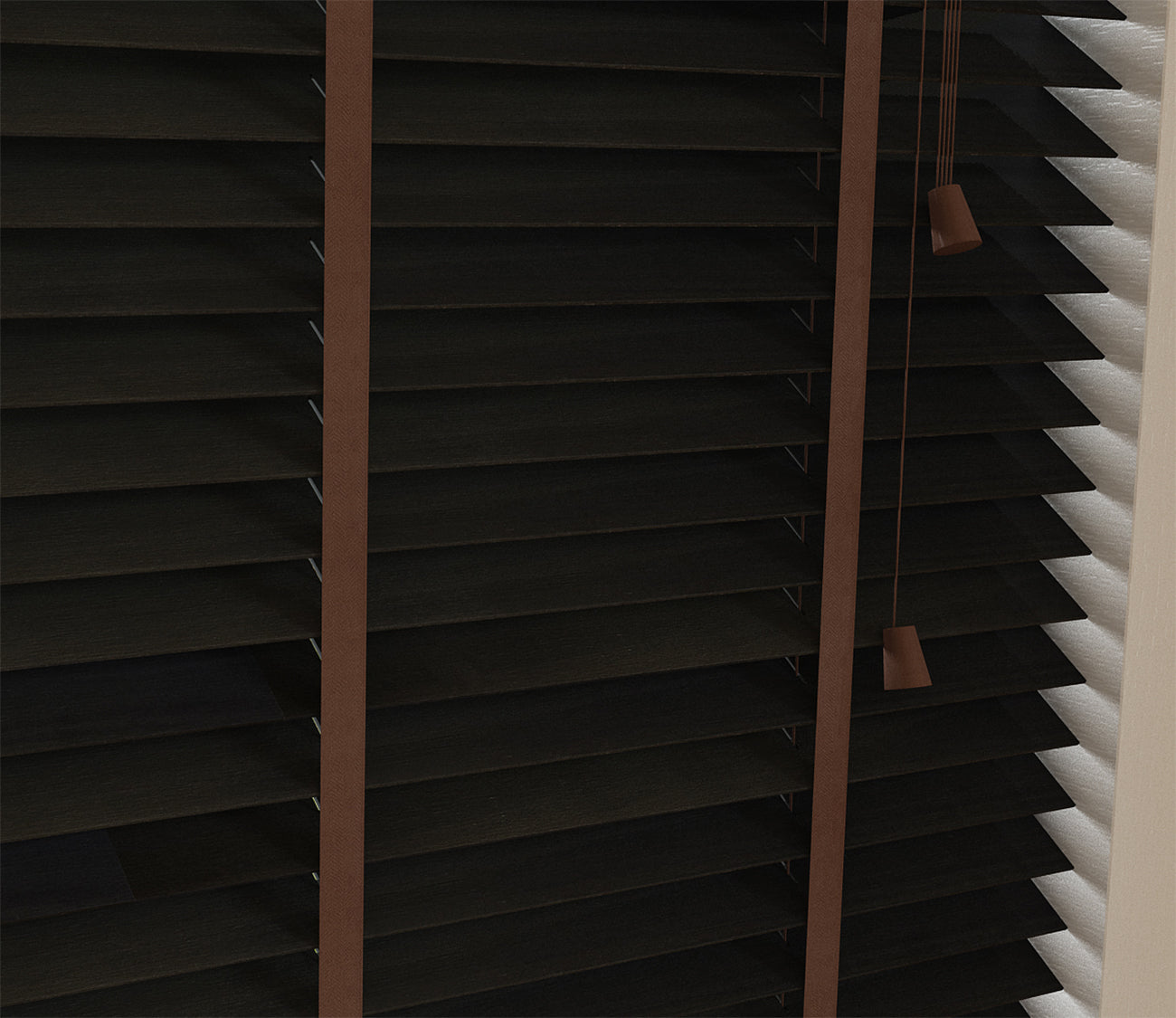 Wood Venetian Blinds Black 50mm
