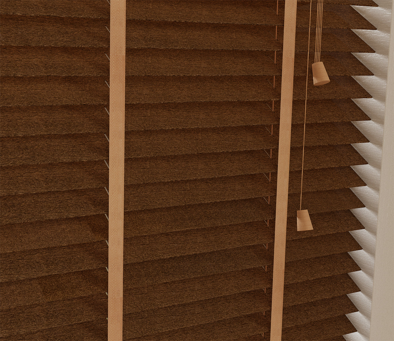 Wood Venetian Blinds Dark Walnut 50mm