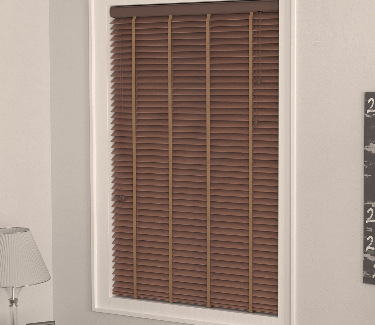 Wood Venetian Blinds Brown 50mm