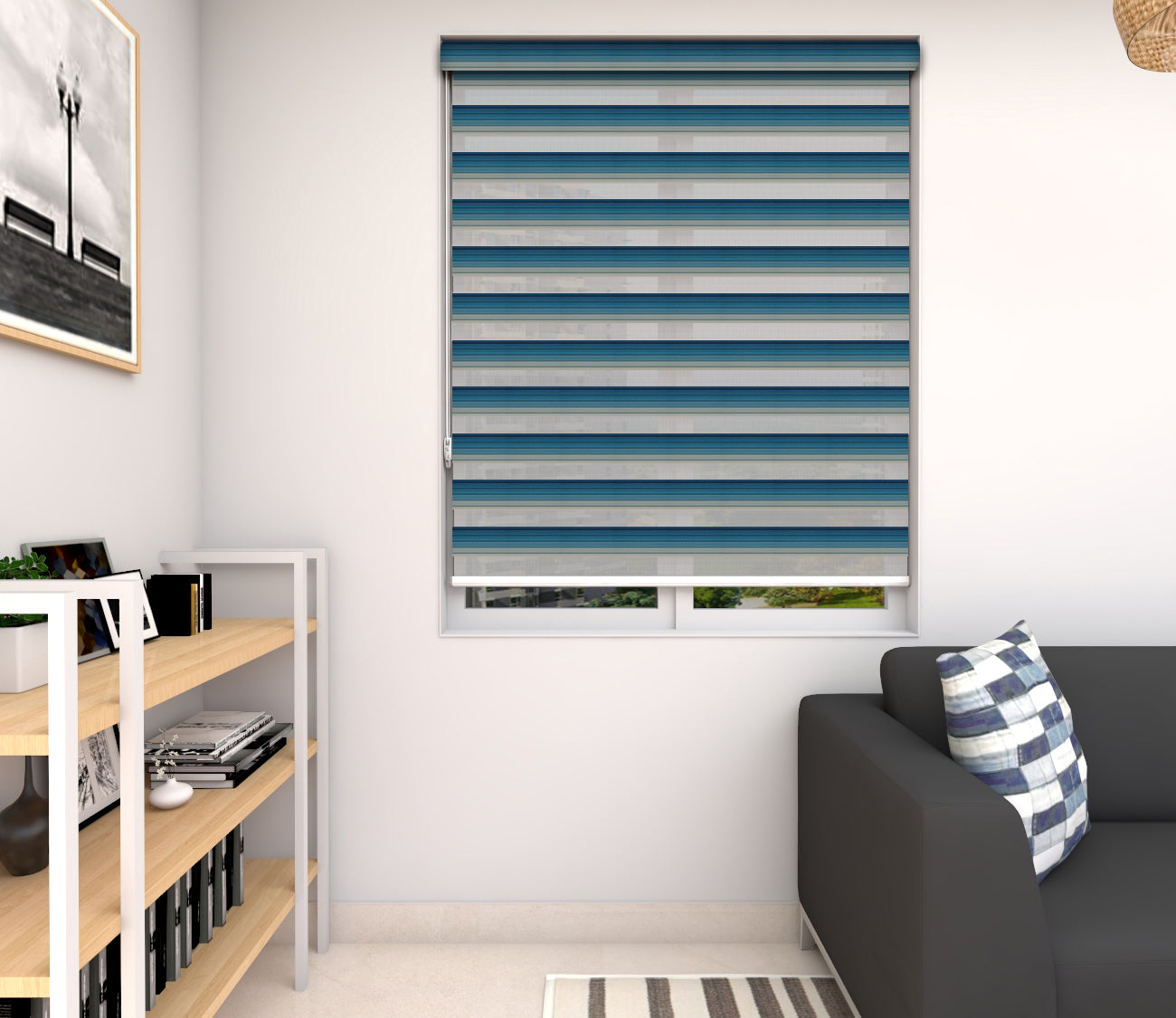 Zebra Blinds - Elegance Blue