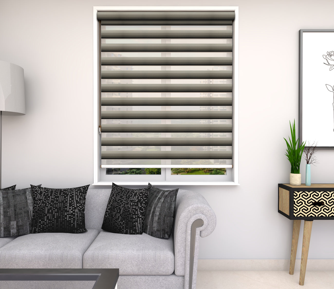 Zebra Blinds - Elegance Gray