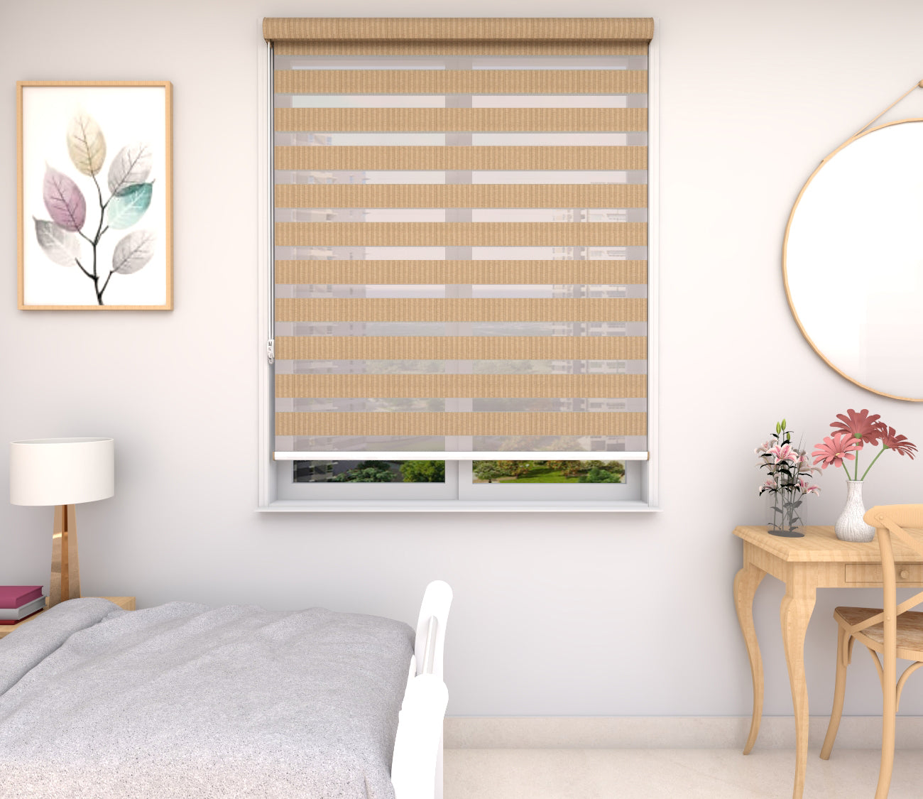 Zebra Blinds - Lush Block Out Ivory