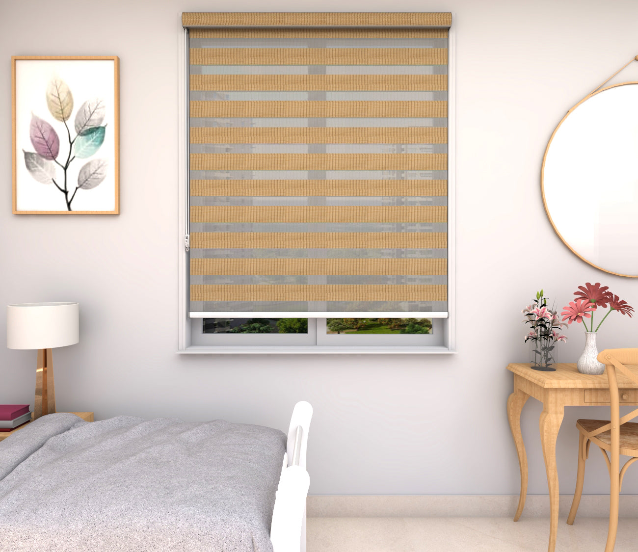 Zebra Blinds - Woodlook Mushroom