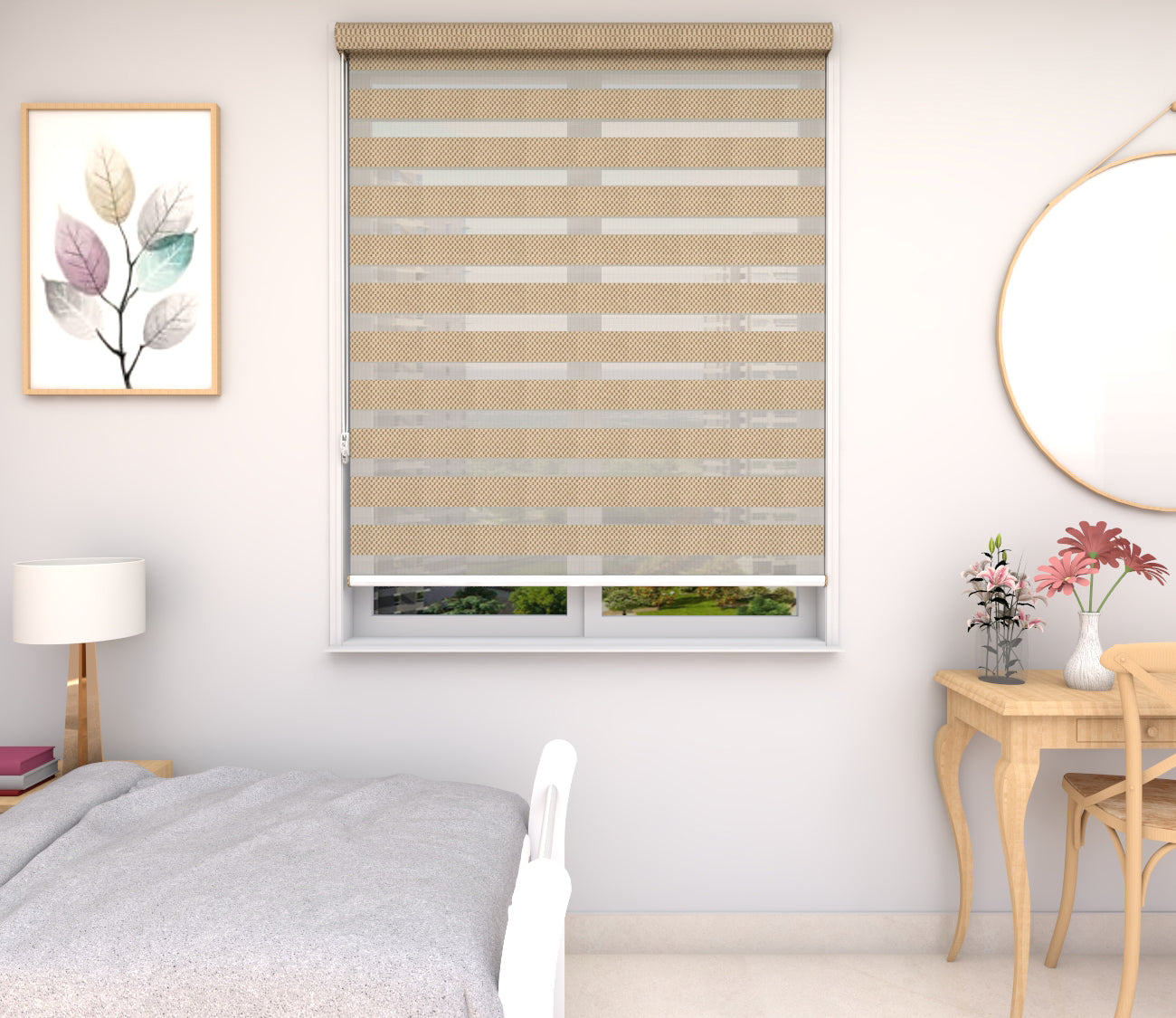 Zebra Blinds - Hive Block - Out Ivory