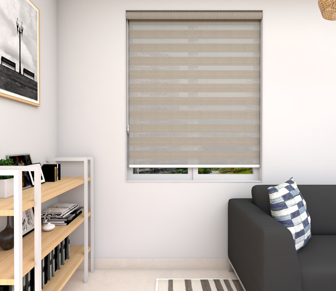 Zebra Blinds - Hive Block Out Ivory