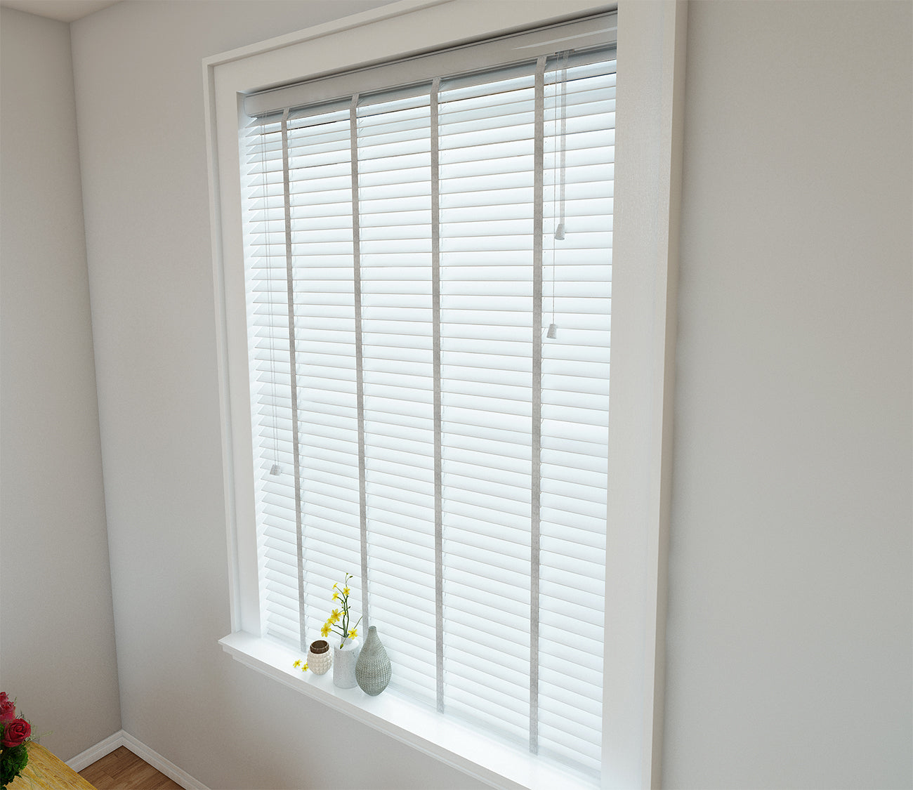 Wood Venetian Blinds White 50mm